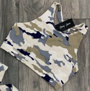Lululemon "like" Honey & Lemon Camo Sports Bra